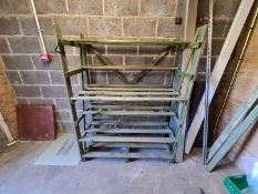 Green Wooden Racking / Shelving Unit