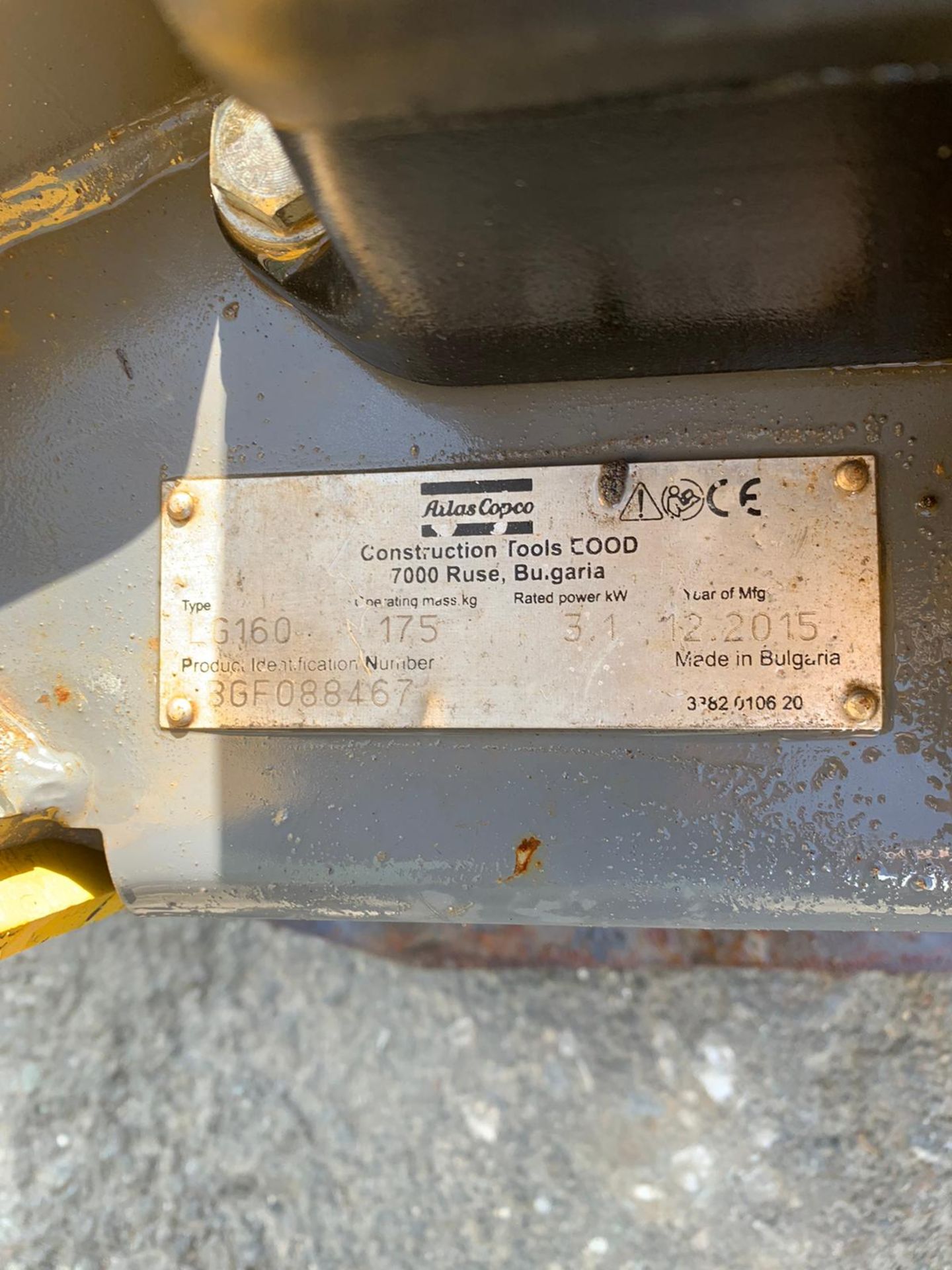 Atlas Copco LG160 Diesel Forward Reverse Wacker Plate - Image 3 of 4