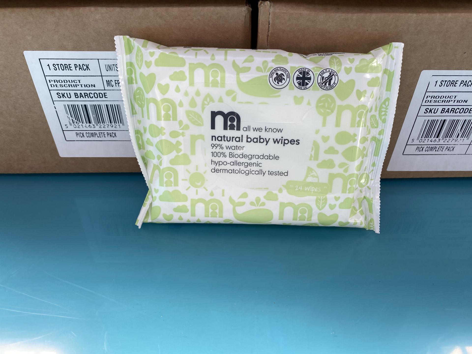 MOTHERCARE baby wipes, natural water wipes. 100 x 24 pack. RRP £199 PLUS - Image 2 of 3