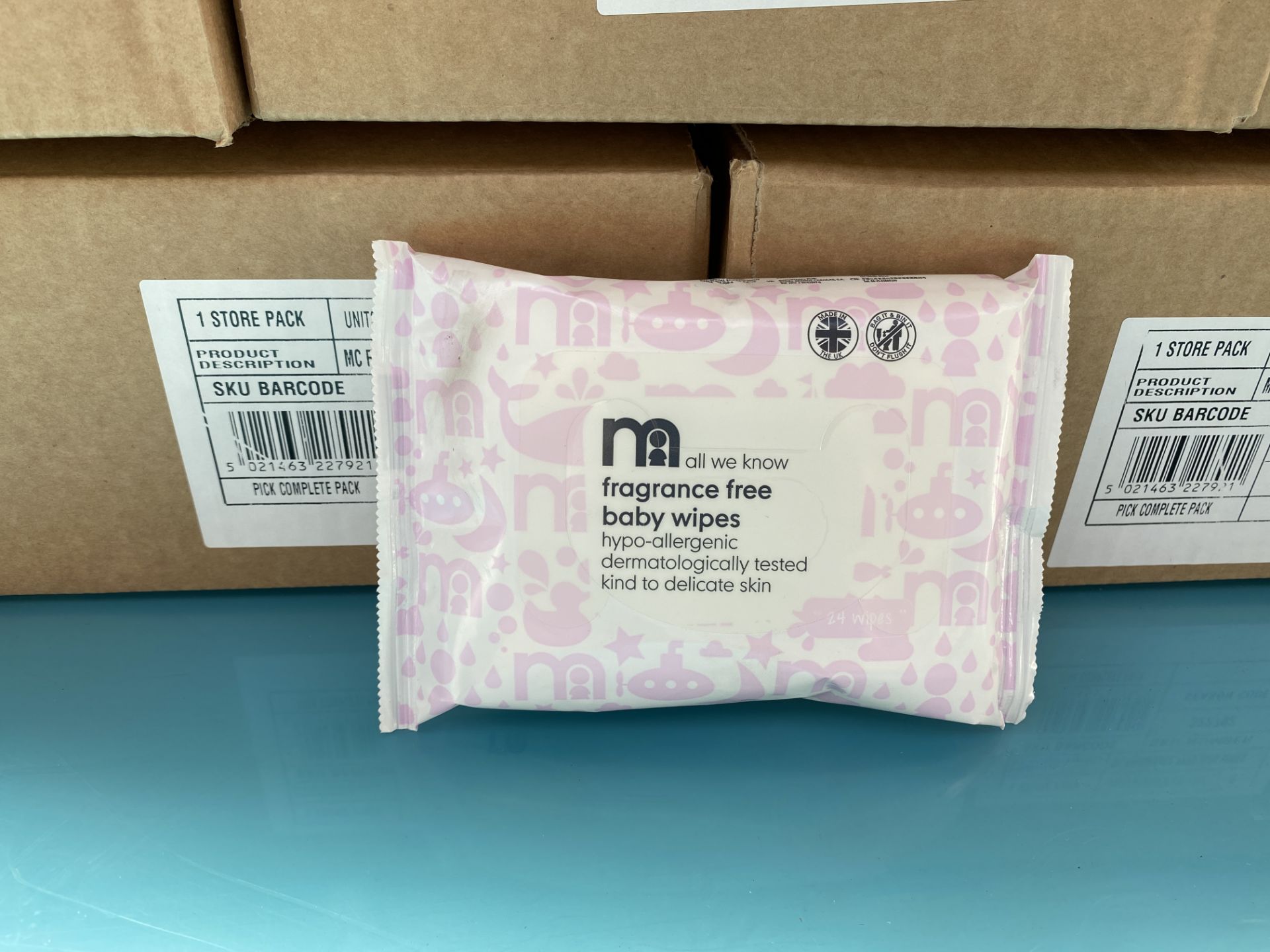 MOTHERCARE baby wipes, fragrance free. 100 x 24 pack. RRP £199 PLUS - Image 2 of 3