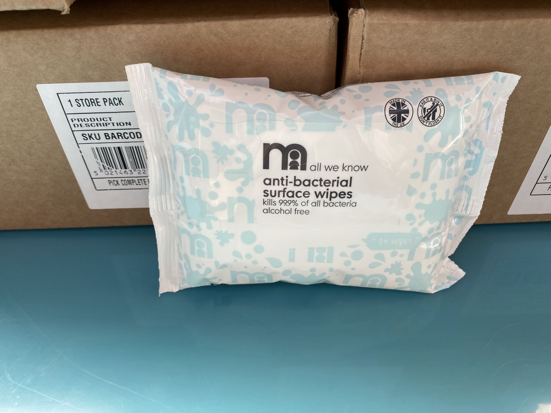 MOTHERCARE anti-bacterial surface wipes. 100 x 24 pack. RRP £199 PLUS - Image 2 of 3