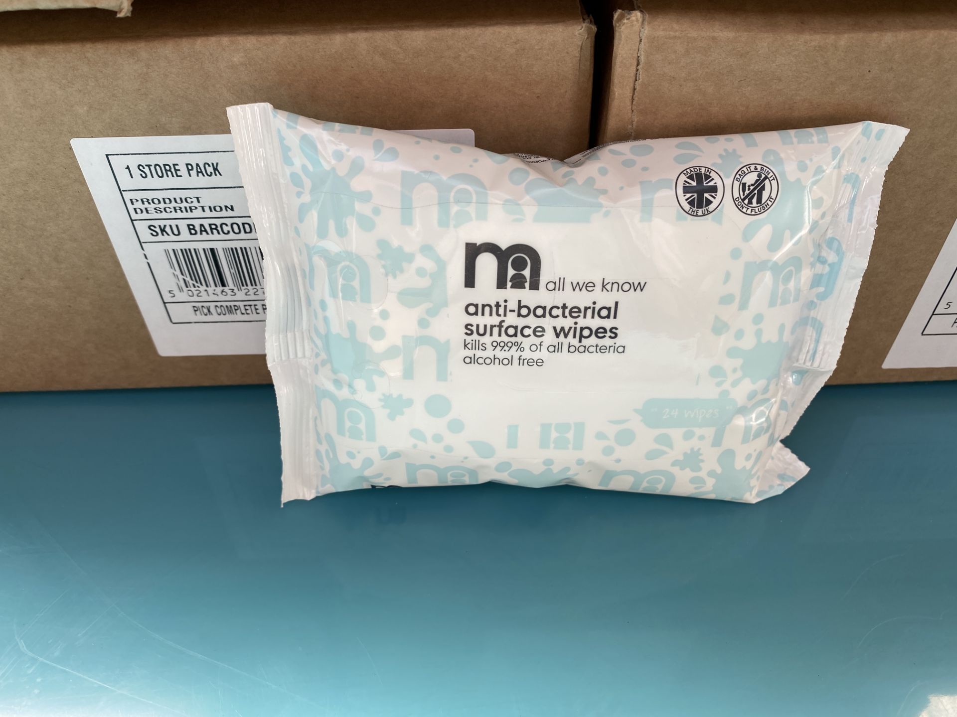 MOTHERCARE anti-bacterial surface wipes. 100 x 24 pack. RRP £199 PLUS - Image 2 of 3