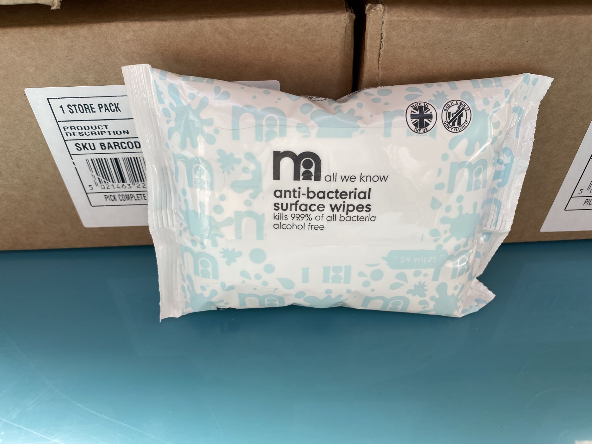MOTHERCARE anti-bacterial surface wipes. 100 x 24 pack. RRP £199 PLUS - Image 2 of 3