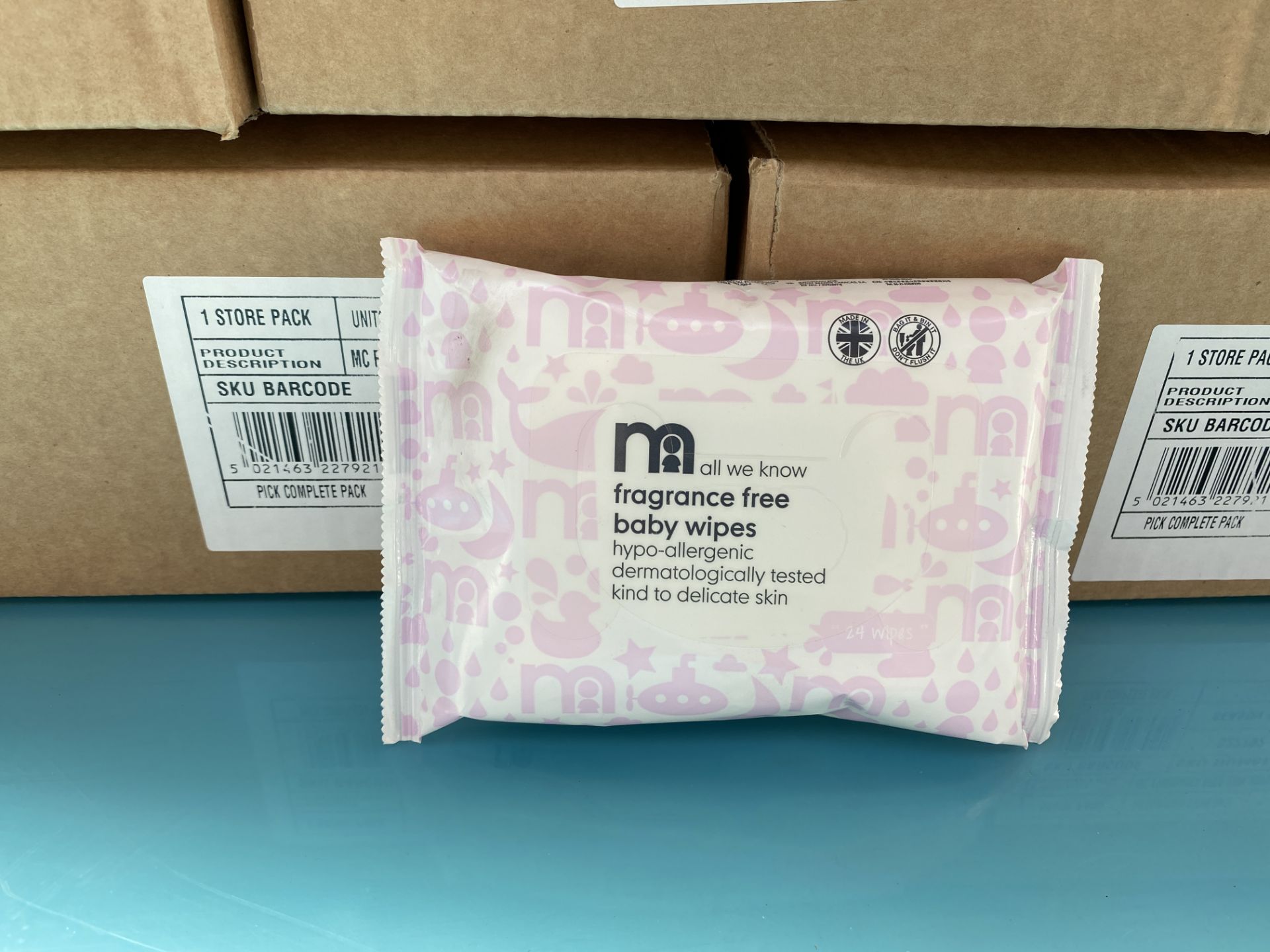 MOTHERCARE baby wipes, fragrance free. 100 x 24 pack. RRP £199 PLUS - Image 2 of 3