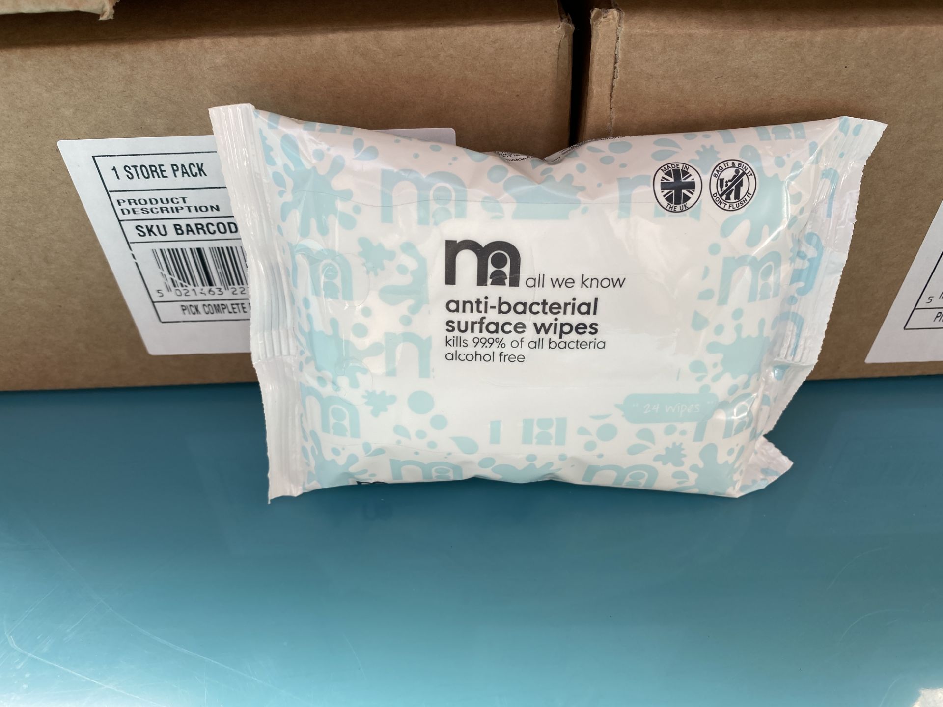 MOTHERCARE anti-bacterial surface wipes. 100 x 24 pack. RRP £199 PLUS - Image 2 of 3