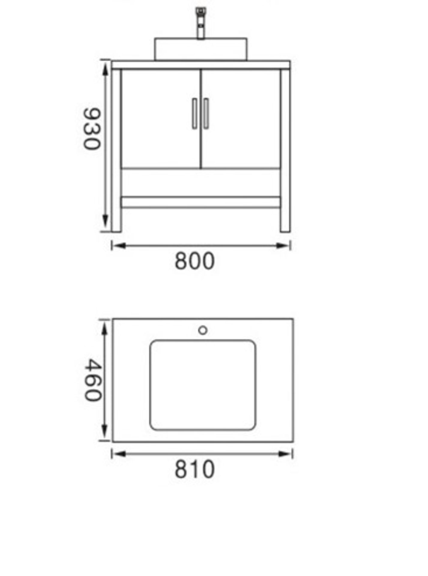 Miura Vanity Unit & Basin Sink Floor Standing Victorian Bathroom - Image 4 of 4