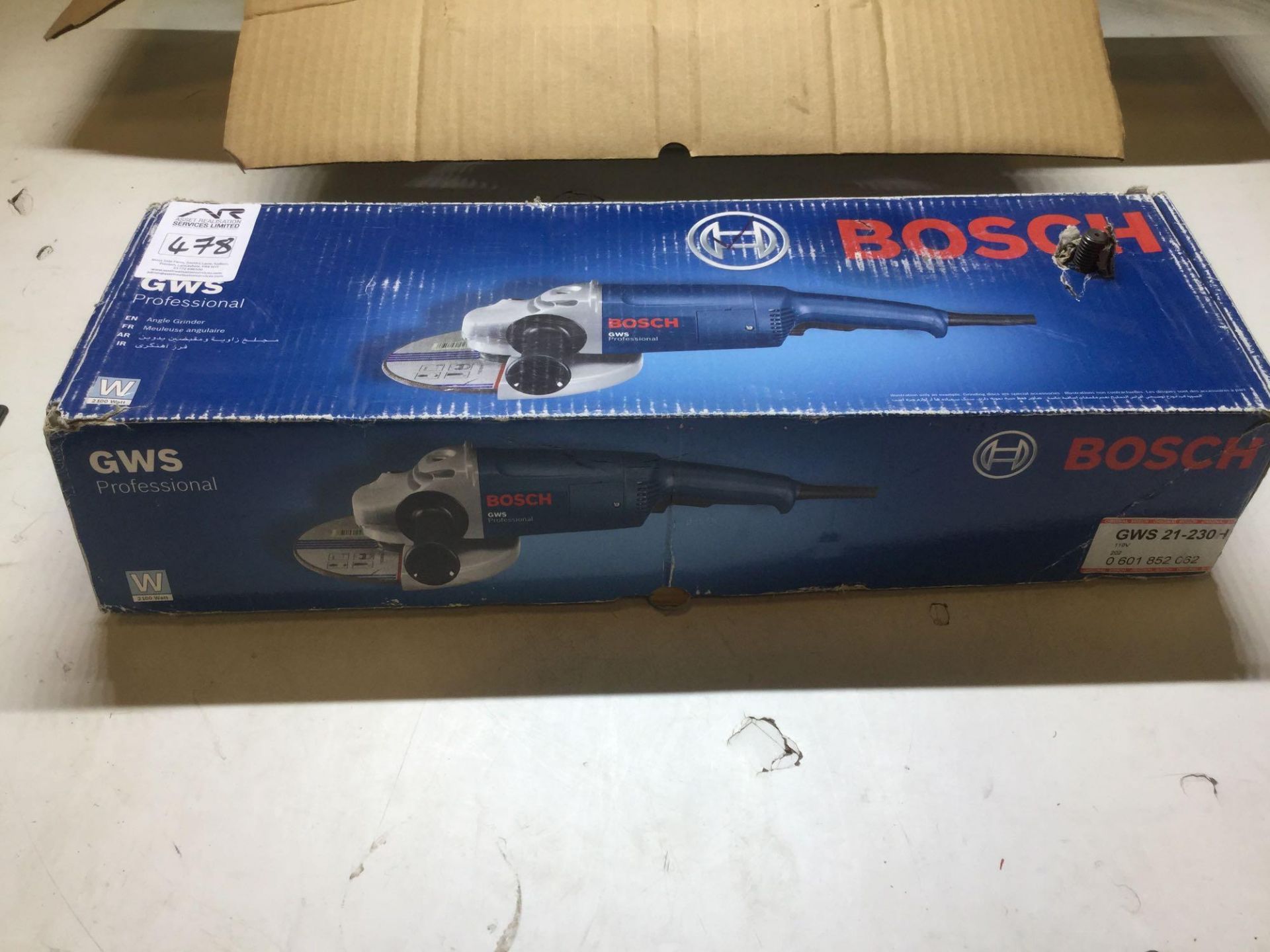 Bosch GWS 21 230 H 9 inch Angle Grinder 110v (New In Box) - Image 5 of 6