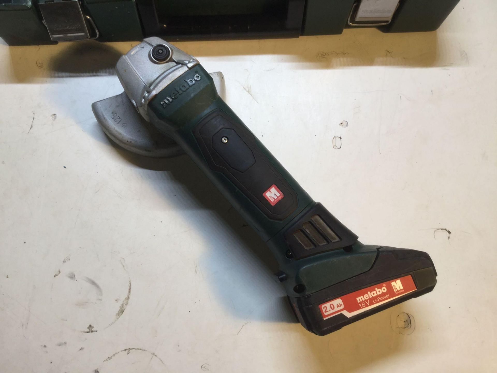 Metabo Cordless Grinder With Charger & X2 18v Batteries (Boxed) - Image 2 of 8