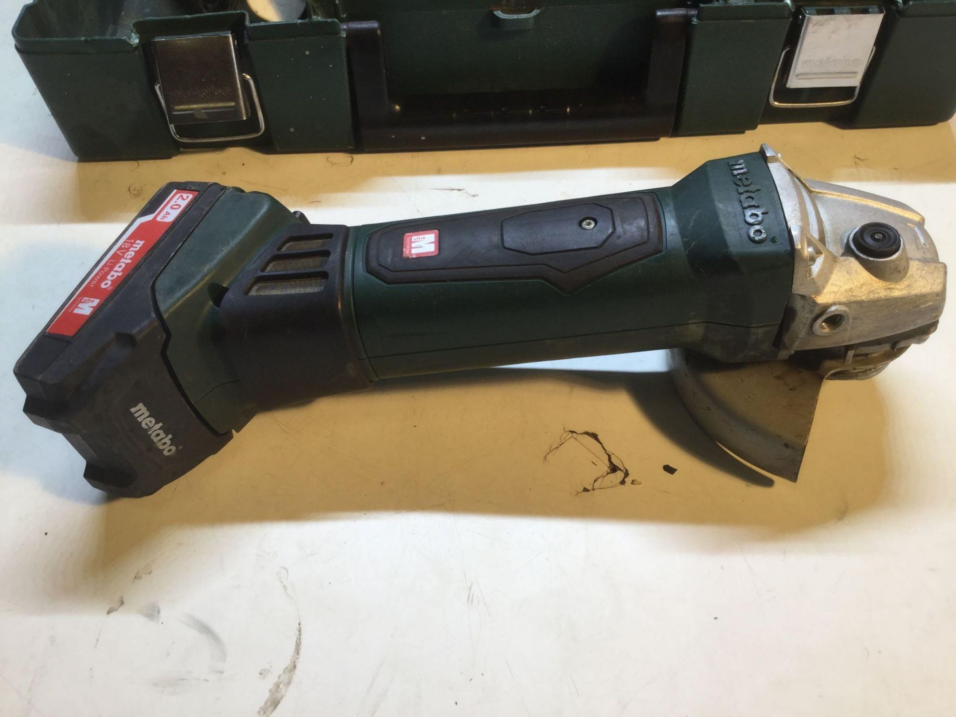 Metabo Cordless Grinder With Charger & X2 18v Batteries (Boxed) - Image 3 of 8