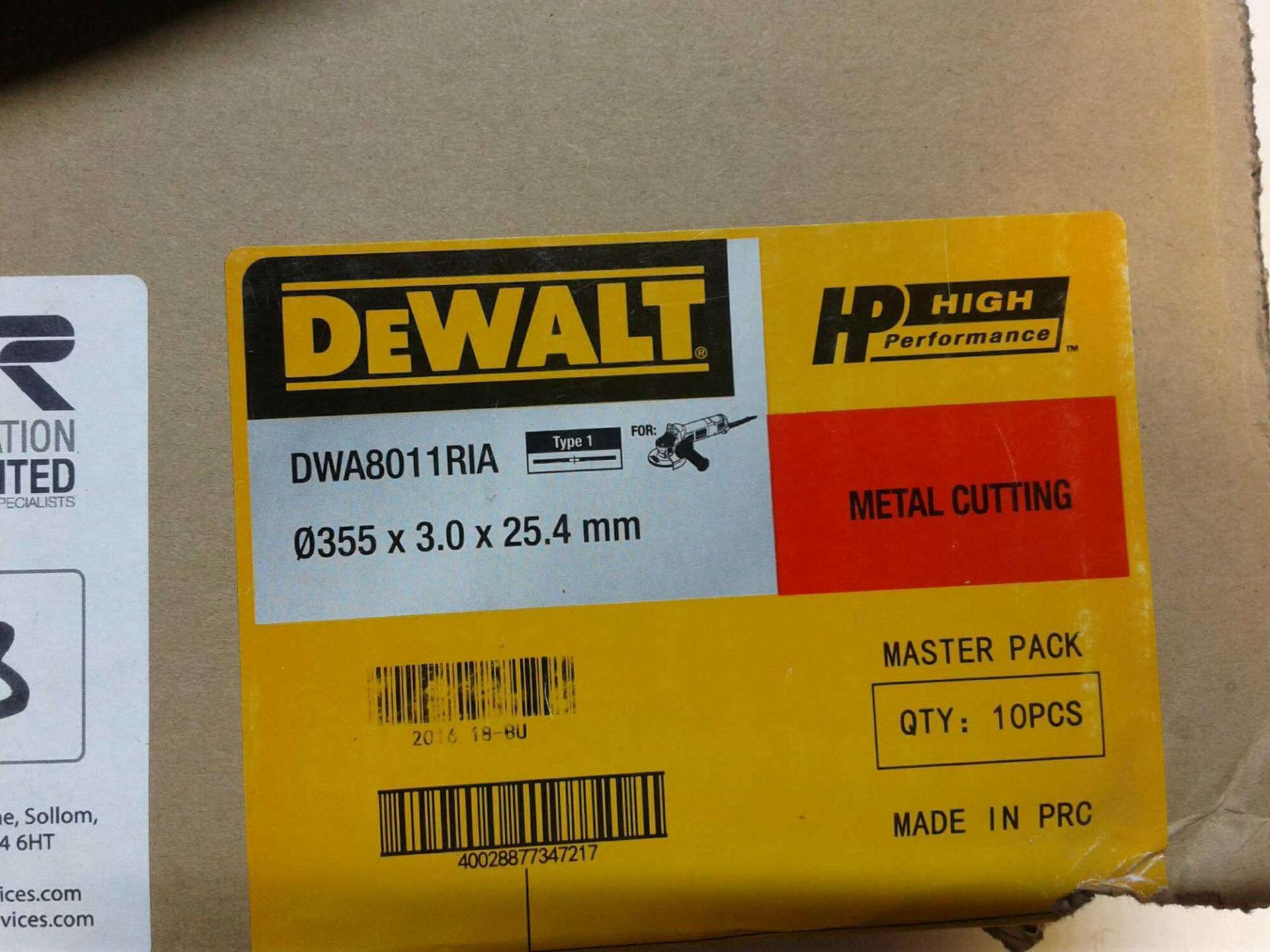 X10 Dewalt Metal Cutting Discs 355mm - Image 2 of 2