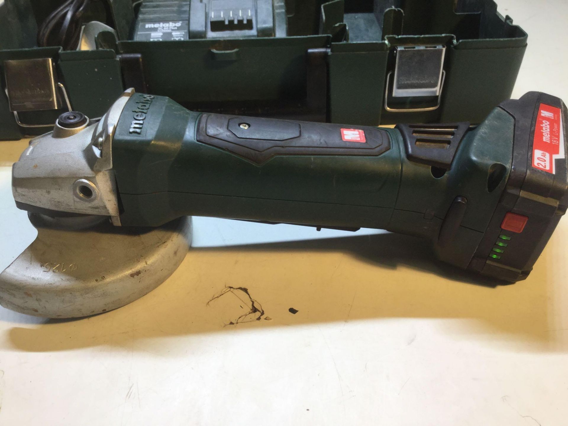 Metabo Cordless Grinder With Charger & X2 18v Batteries (Boxed) - Image 5 of 8