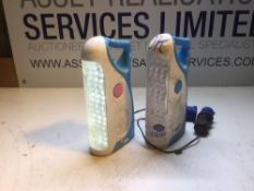 X2 Rechargeable lights with unbreakable glass 240v