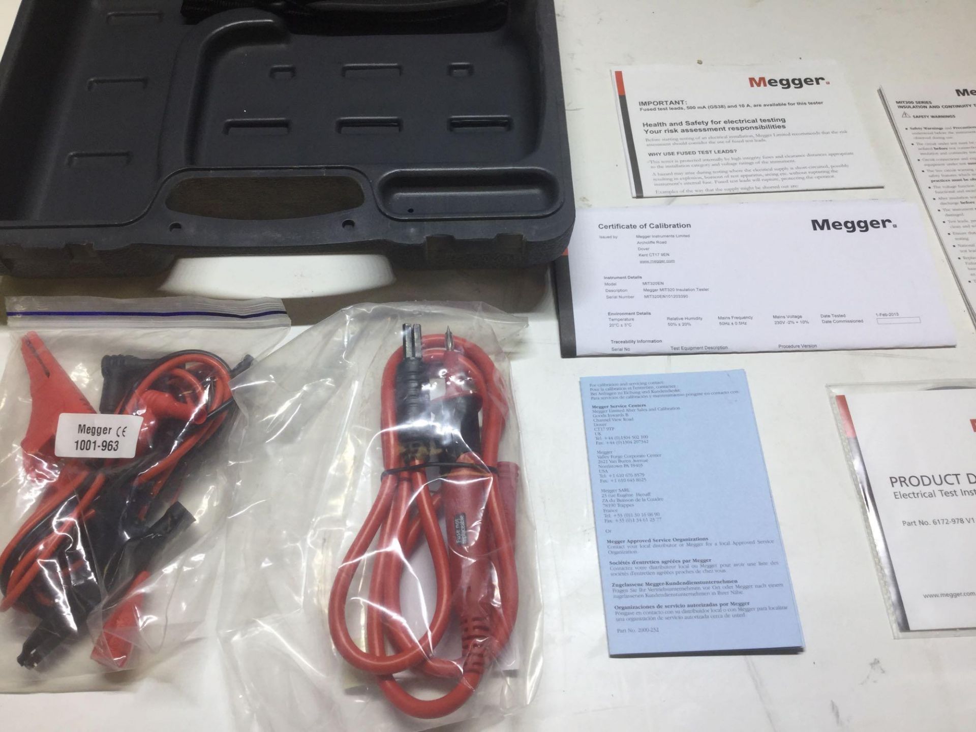 Megger MIT320 Electrical Tester with all Testing Cables In Box As New - Bild 3 aus 3