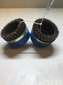 Bosch 100mm Metal Brush Wheel x2 Unboxed