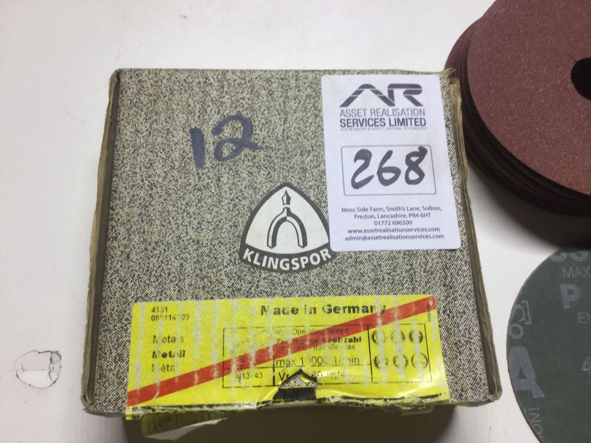 Klinspor 115mm Grinding Discs 100 Grit-25 per box - Image 2 of 2