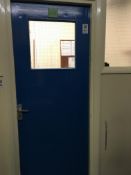 Part glazed single fire door