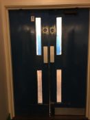 Part glazed double fire door