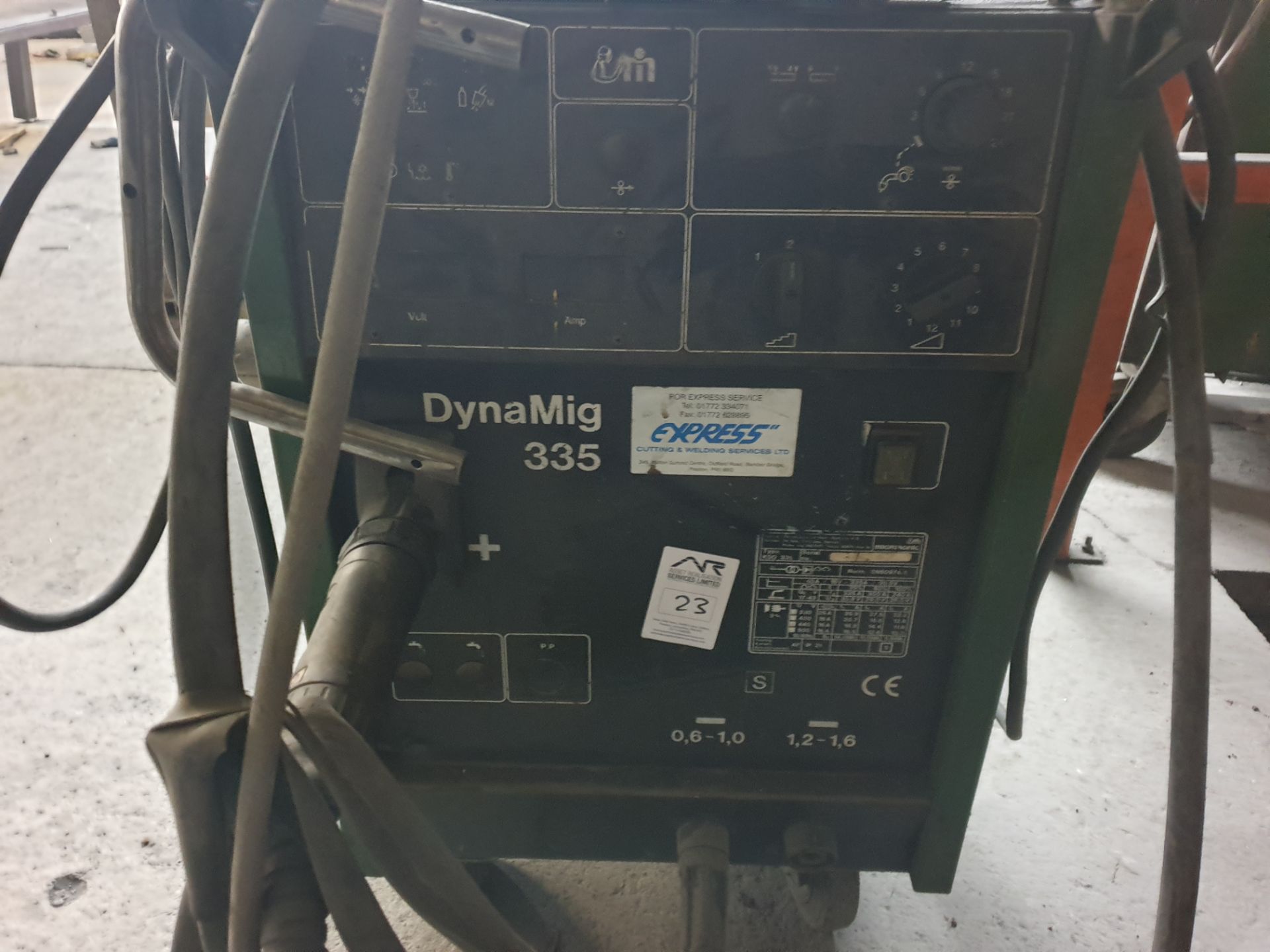 DynaMig 335 3 Phase Mig welder - Image 2 of 3