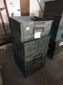 4 x Engineers Steel Storage Containers