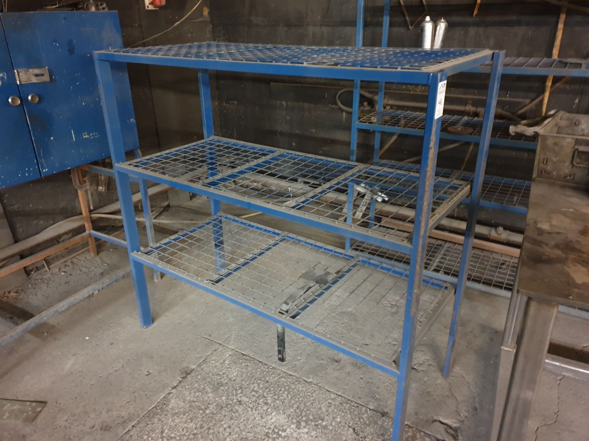 Steel shelving unit 1250 wide x 550 deep x 1225 tall