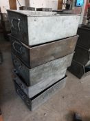 5 x Engineers Steel Storage Containers