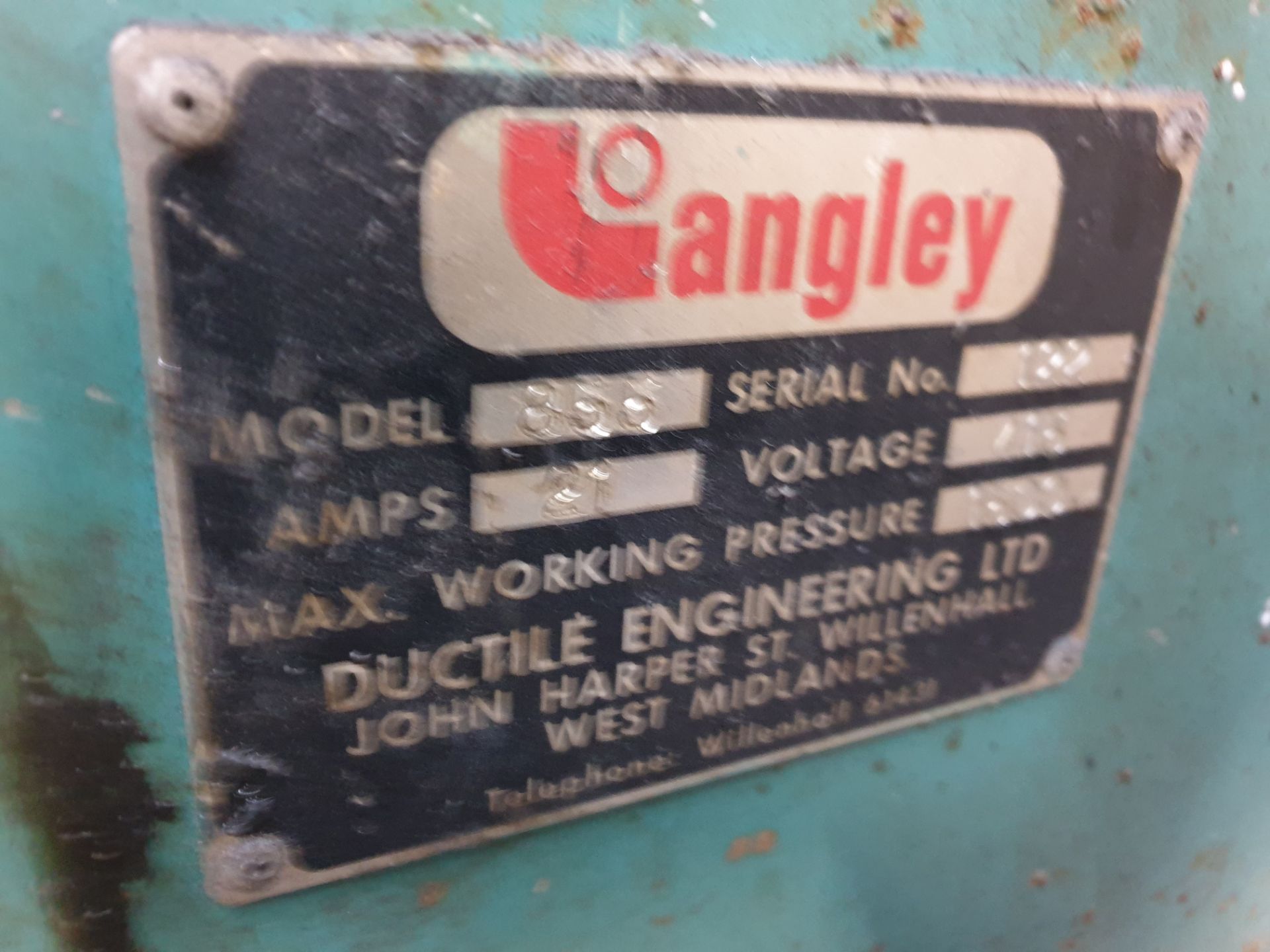 Langley 855 vertical tube manipulating machine - Image 7 of 7