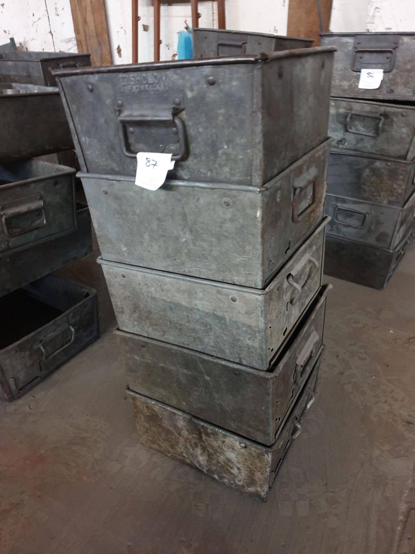 5 x Engineers Steel Storage Containers