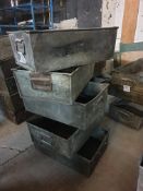 5 x Engineers Steel Storage Containers