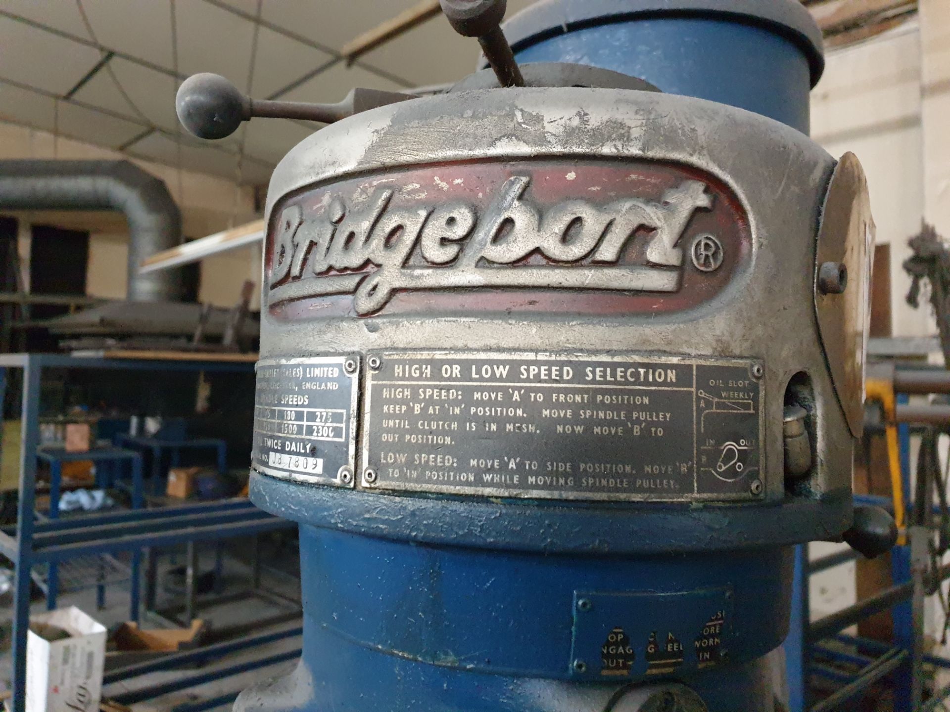 Bridgeport milling machine - Image 5 of 5