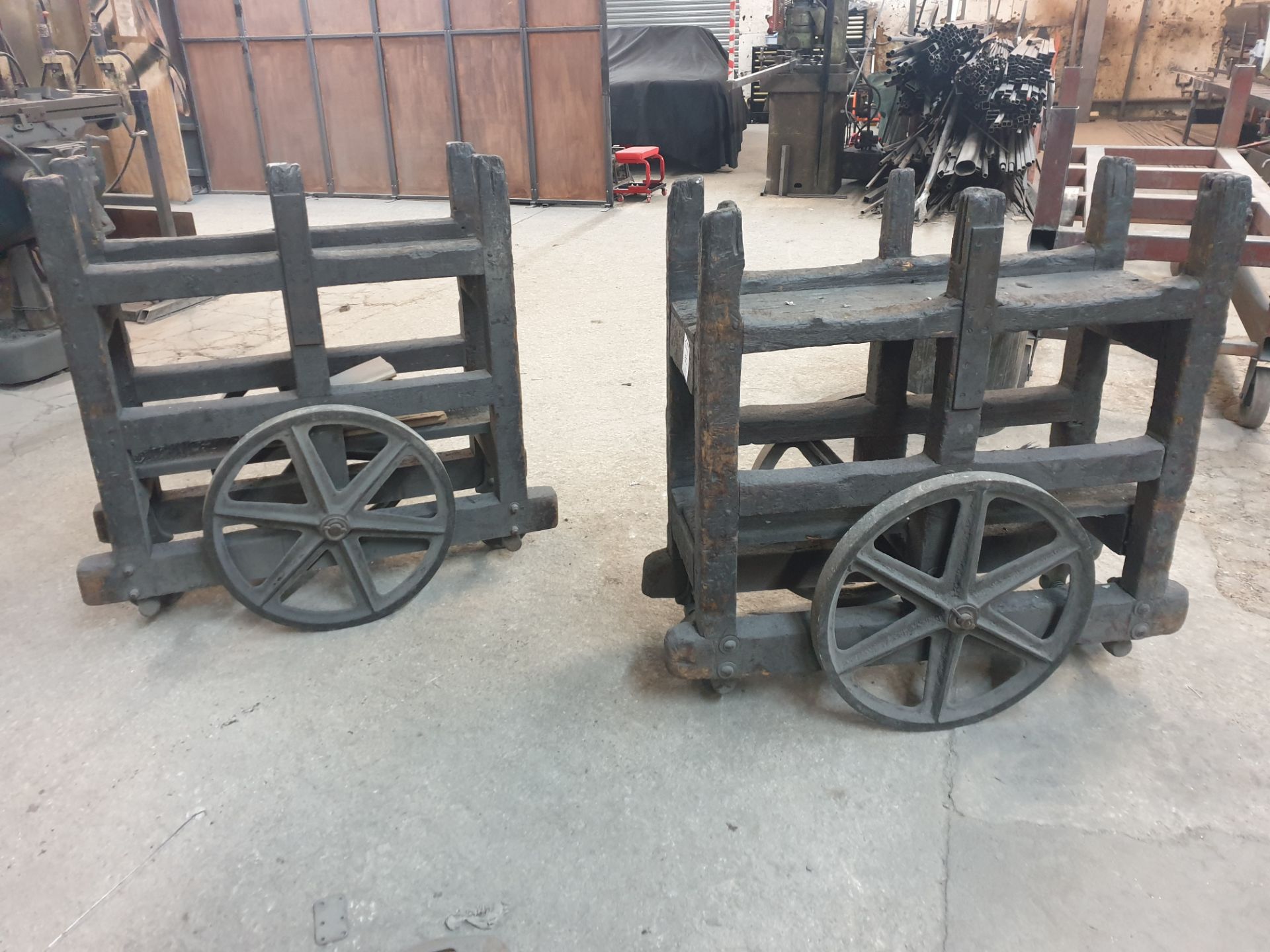2 x Vintage trolleys - will hold a ton