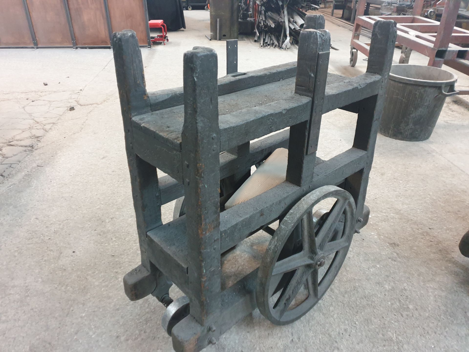 2 x Vintage trolleys - will hold a ton - Image 7 of 7