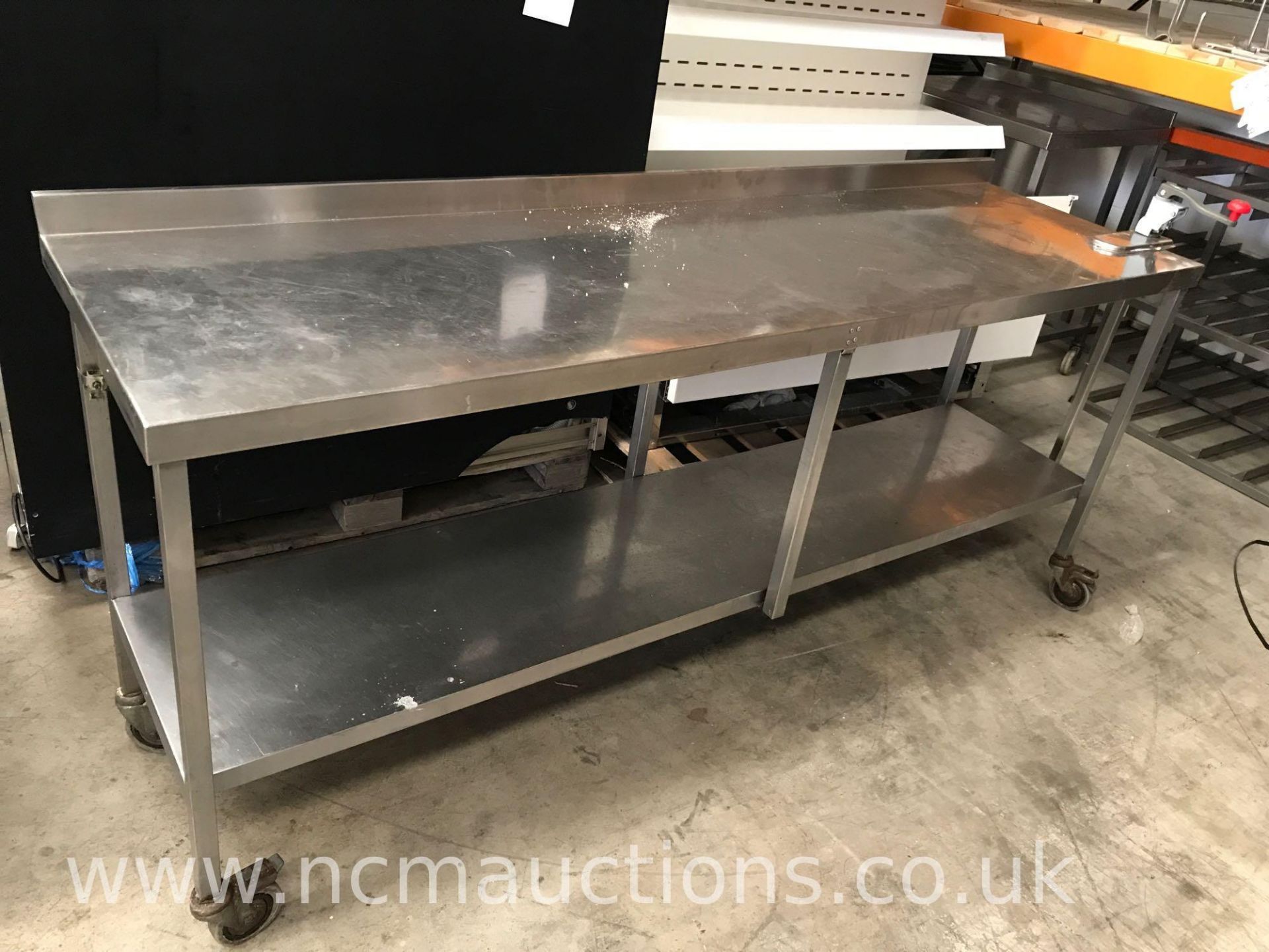 Stainless Steel Wheeled Counter with Industrial Tin Opener