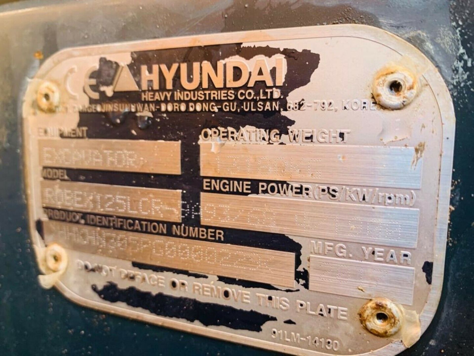 Hyundai Excavator R125 LCR9-A 2017 - Image 12 of 12