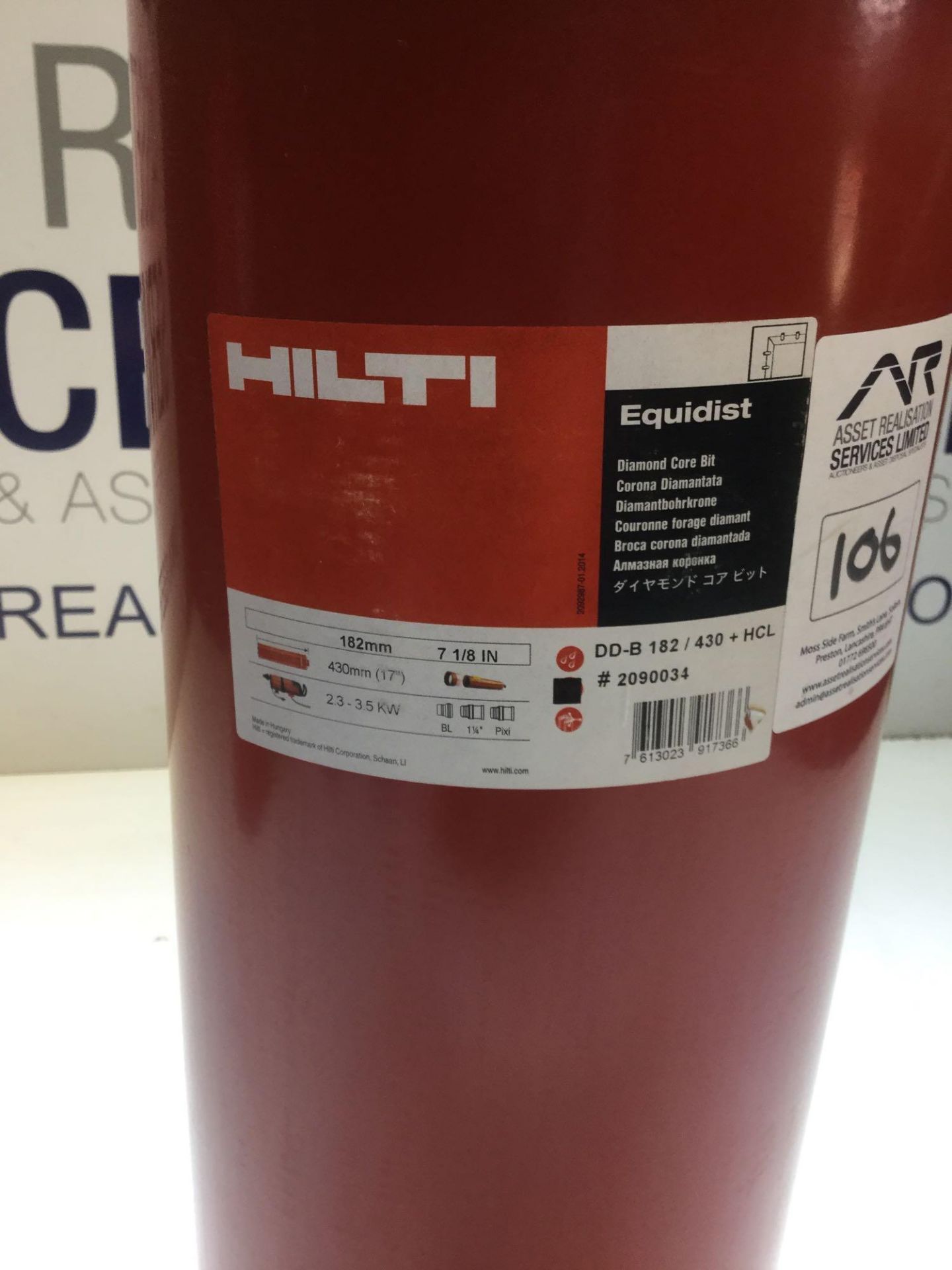 Hilti Equidist 182mm / 430mm L Diamond Core Bit - Image 2 of 4