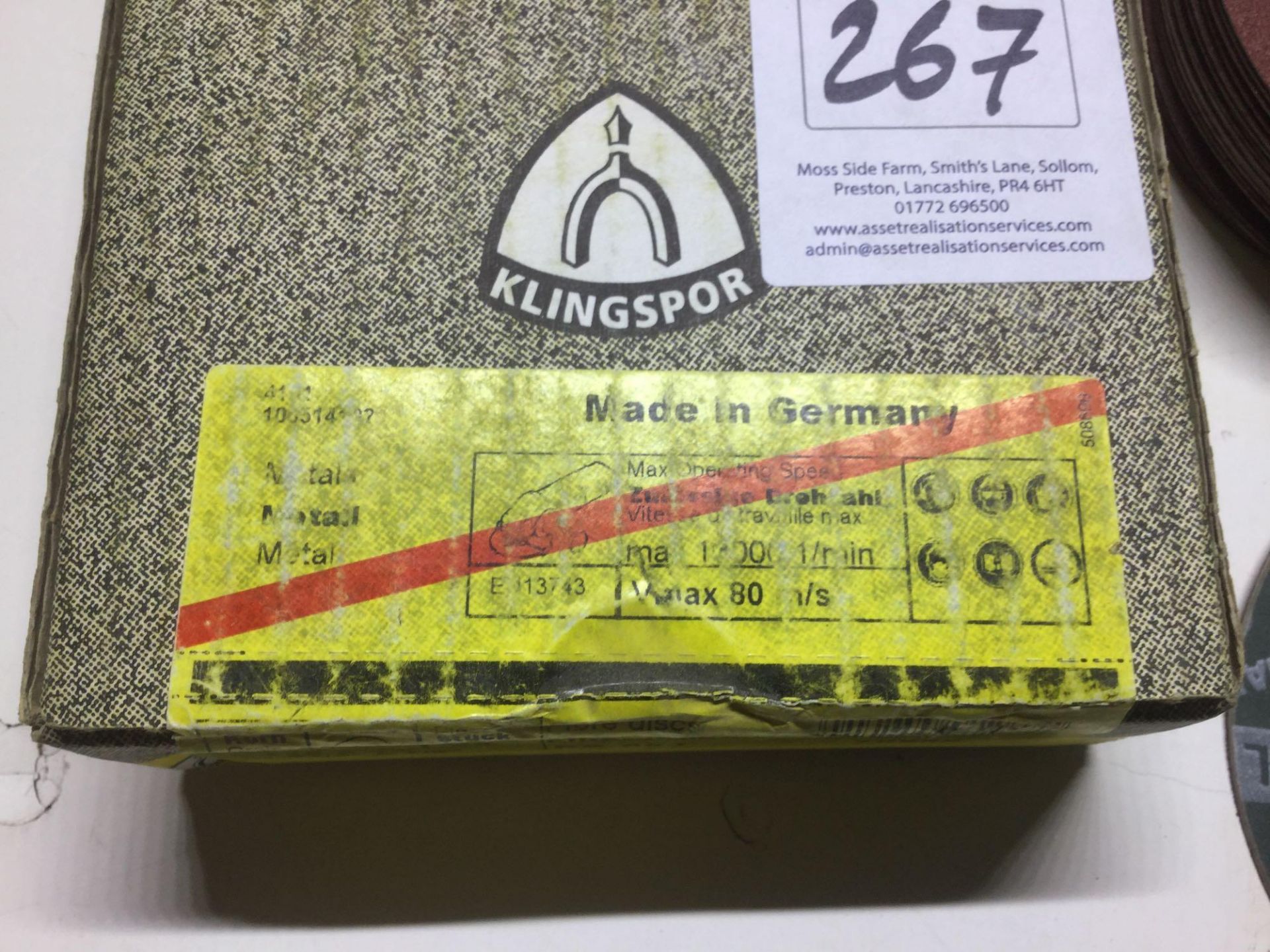 Klinspor 115mm Grinding Discs 120 Grit-25 per box - Image 2 of 3