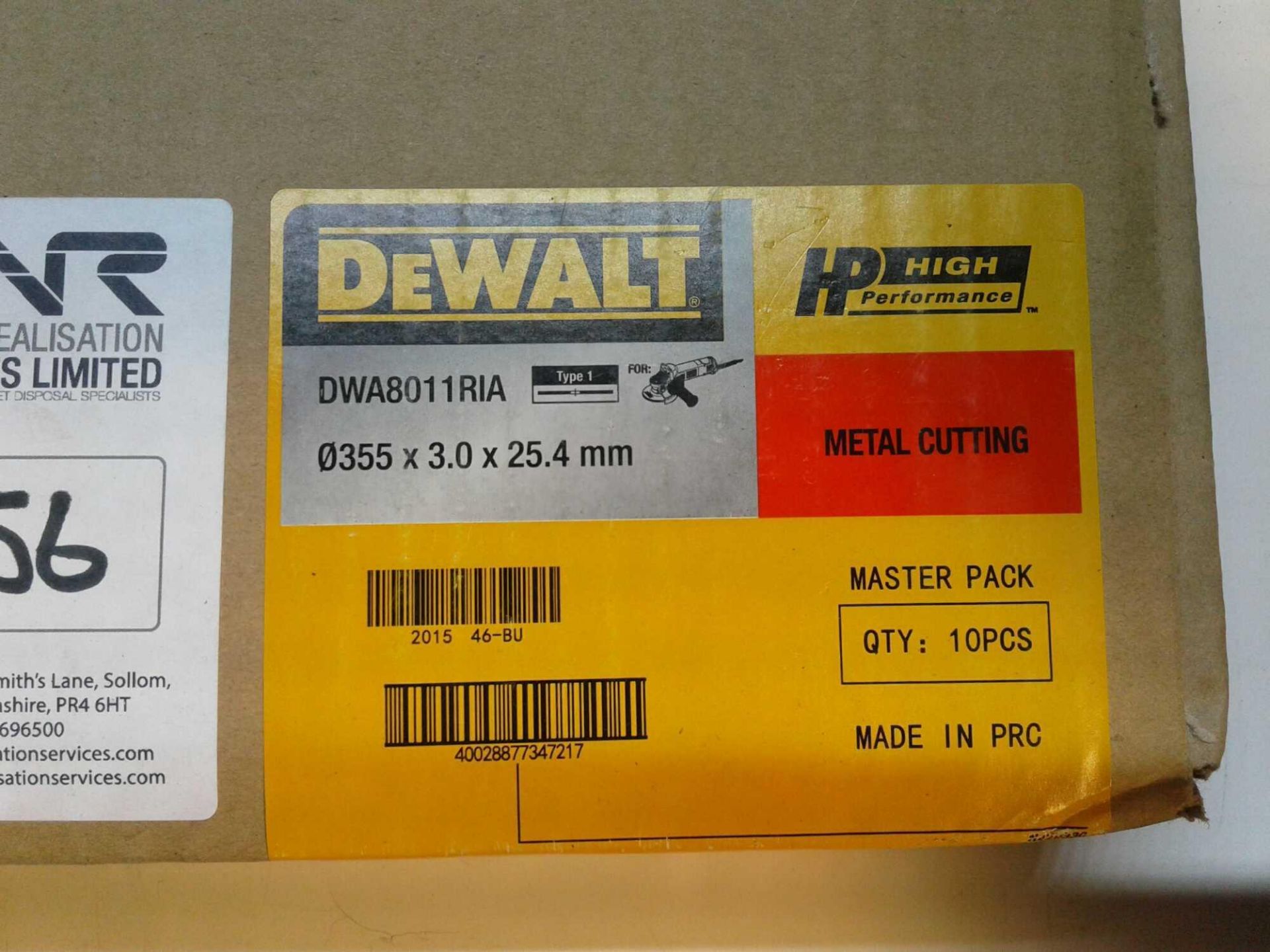 X10 Dewalt Metal Cutting Discs 355mm - Image 2 of 2