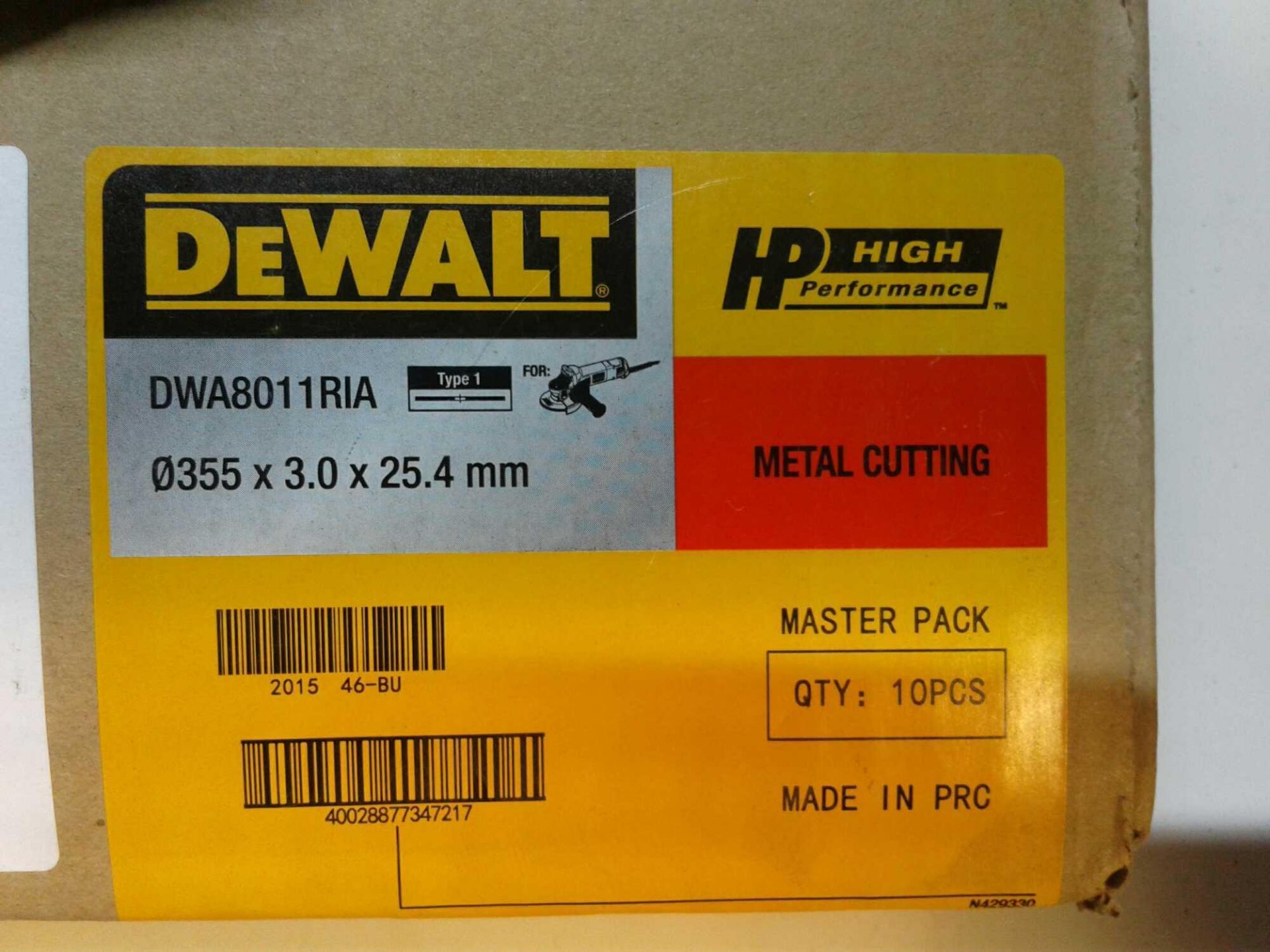 X10 Dewalt Metal Cutting Discs 355mm - Image 2 of 2