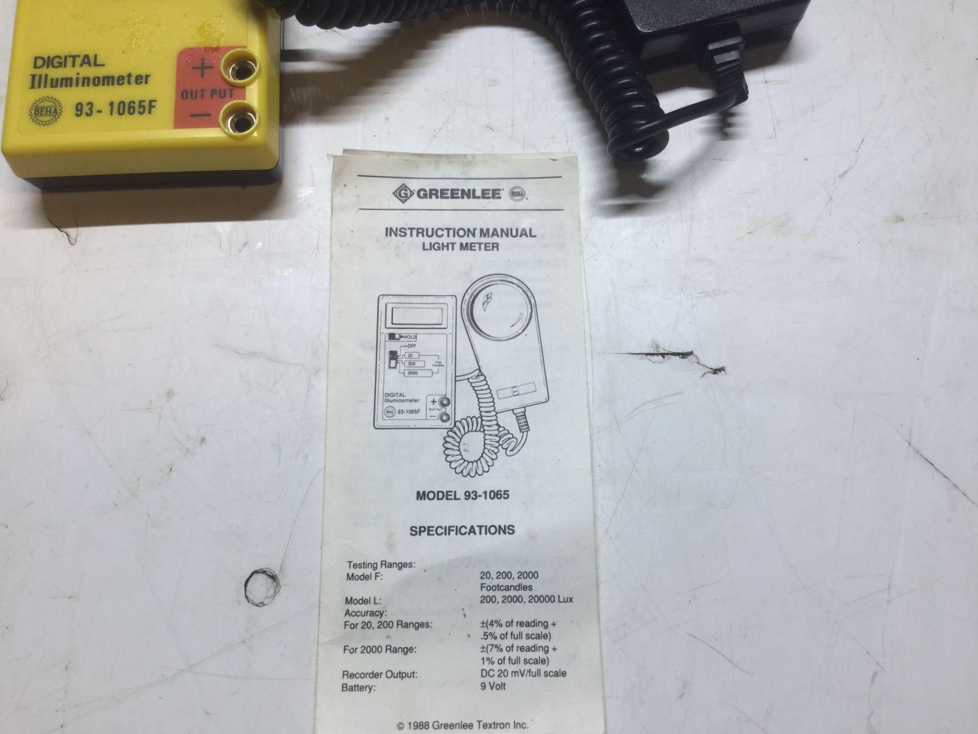 Greenlee Digital Illuminator / Light Meter - Image 4 of 5