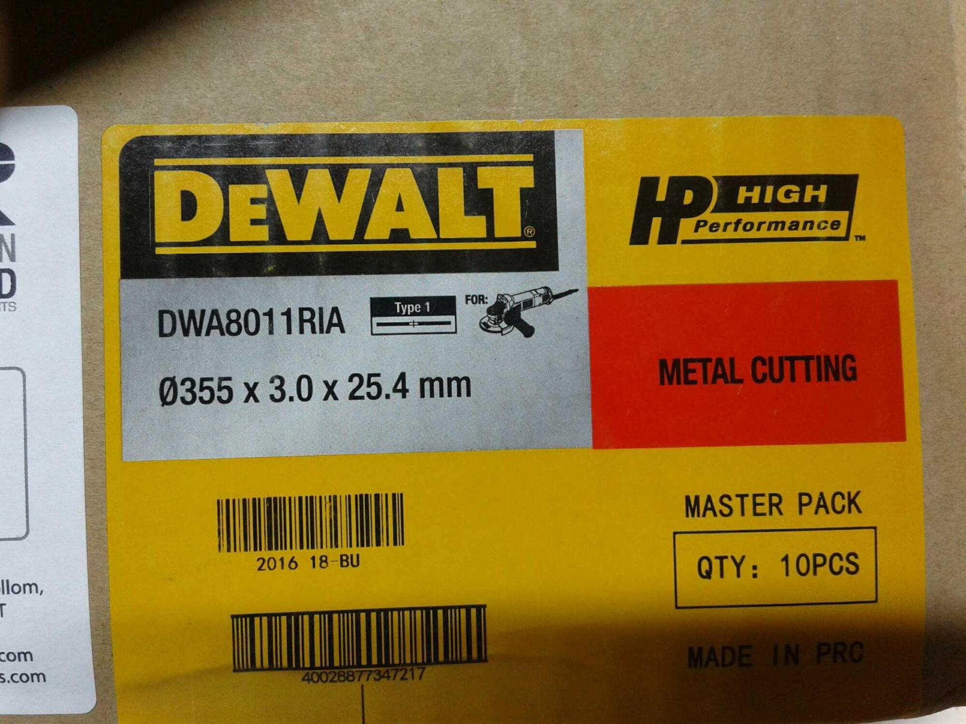 X10 Dewalt Metal Cutting Discs 355mm - Image 2 of 2