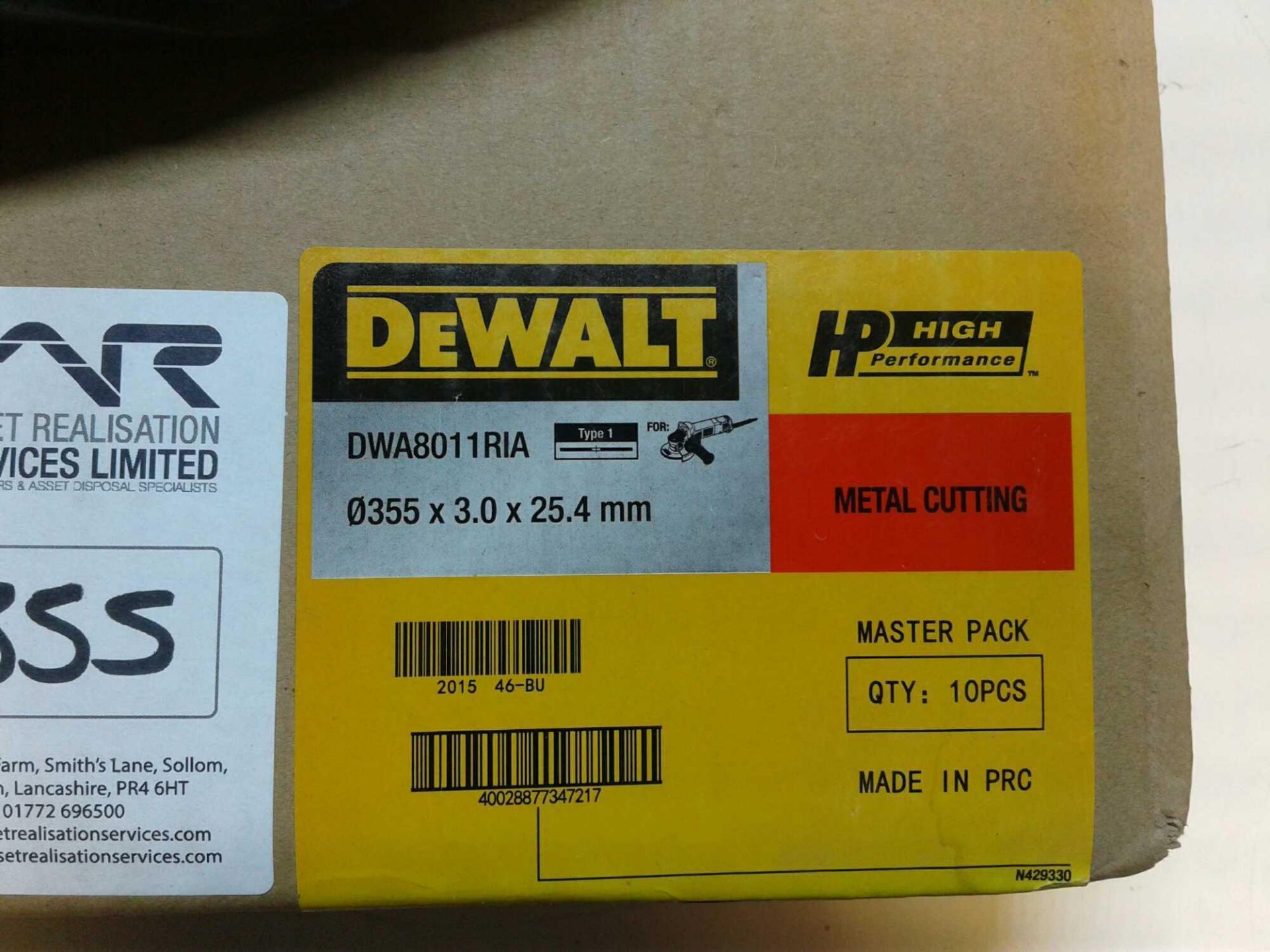 X10 Dewalt Metal Cutting Discs 355mm - Image 2 of 2