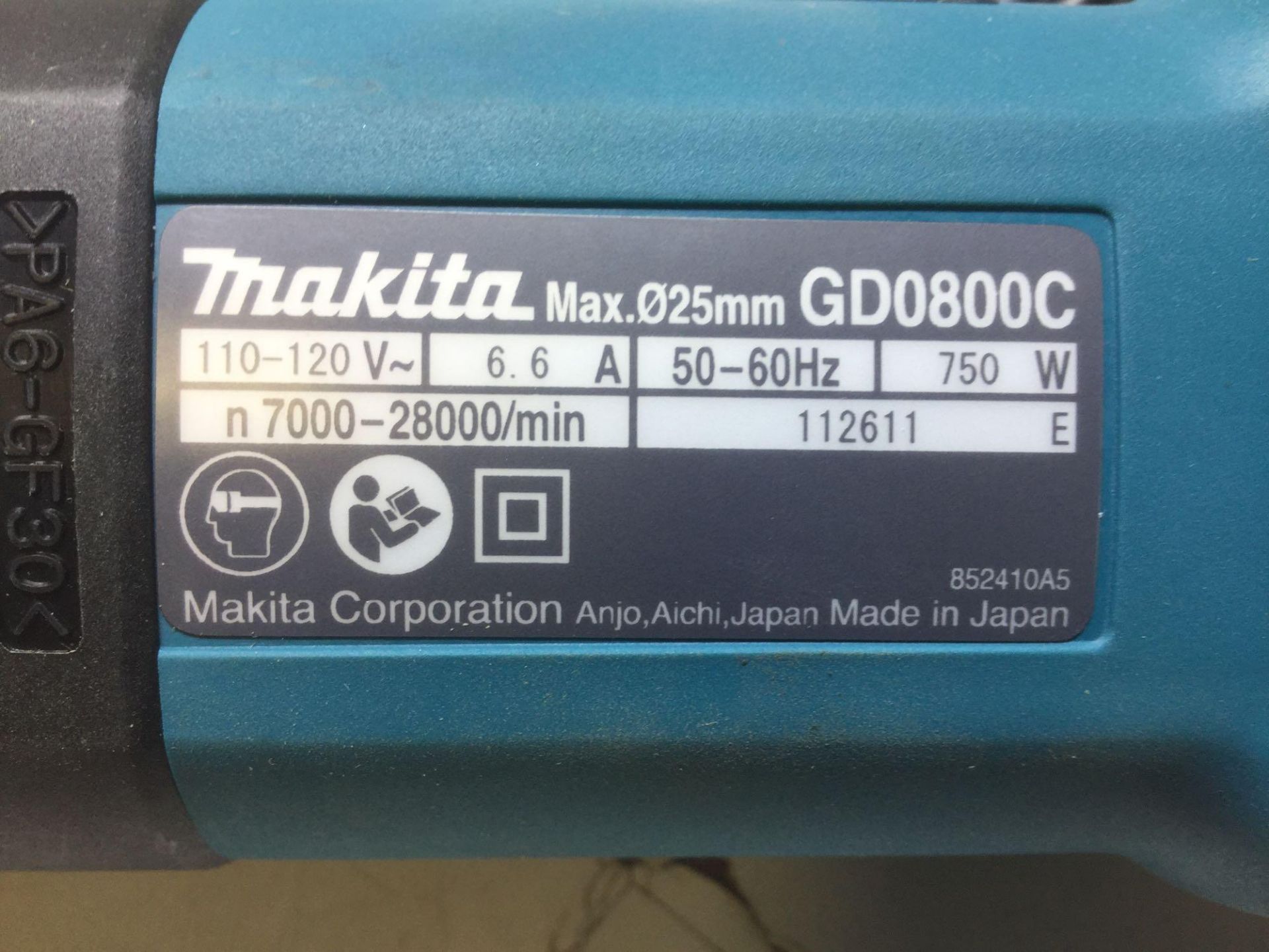 Makita die grinder model GD0800C brand new in box - Image 3 of 5