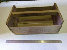 Vintage box with handle DWPD printed on side