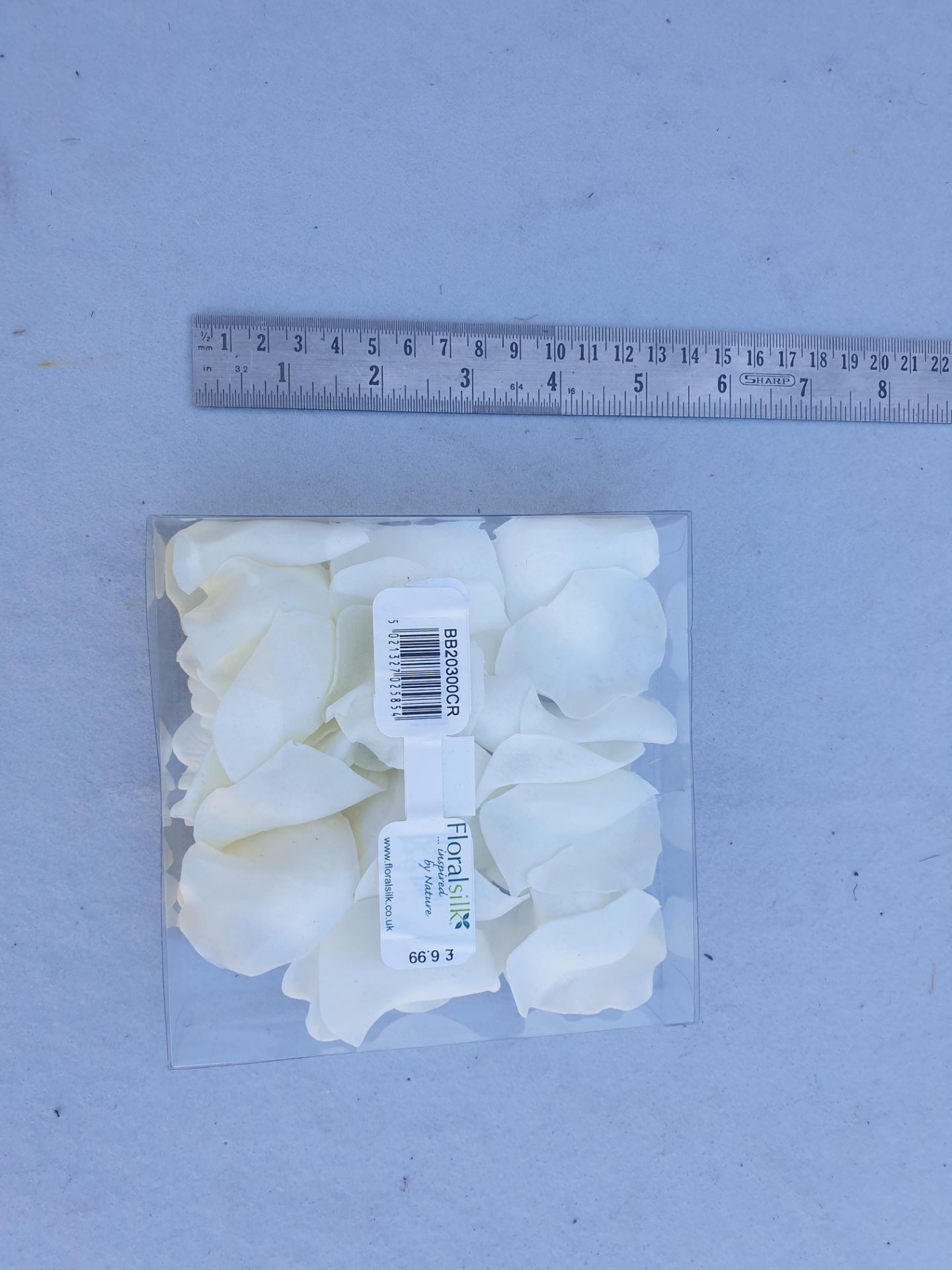 12 packs of Fake Cream Rose Petals