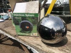 280mm dia - Drilled Stainless steel spheres - for use as water feature