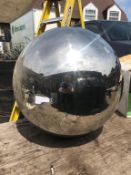 480mm dia - Drilled Stainless steel spheres - for use as water feature
