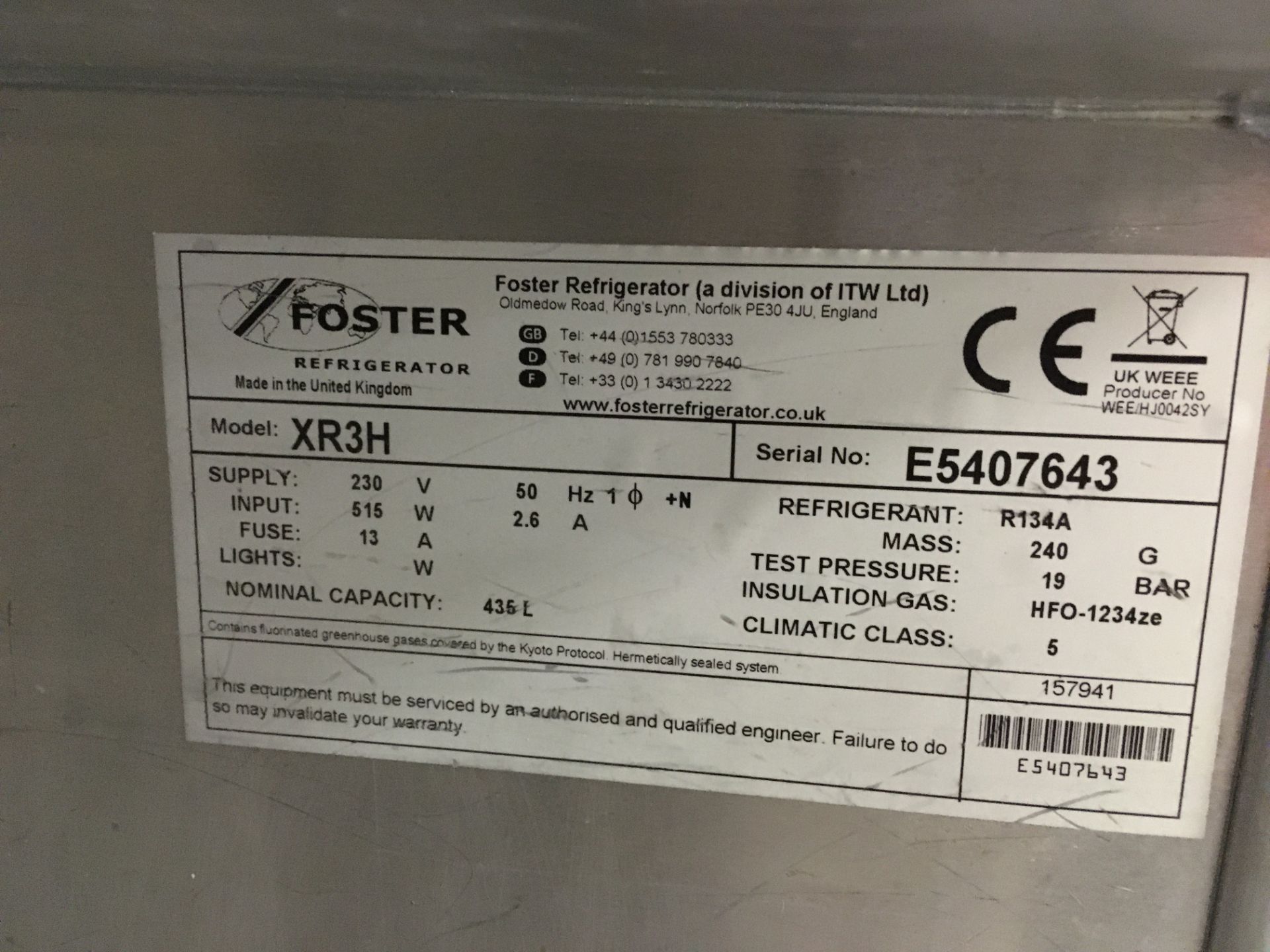 Foster Extra XR3H Chiller Cabinet - Image 3 of 3