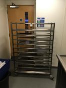 11 Shelf Tray Trolley