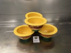 6 x Melamine Coloured Bowls