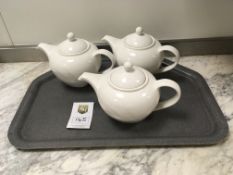 3 x Albalite Tea Pots