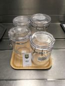 4 x Plastic Kilner Style Jars